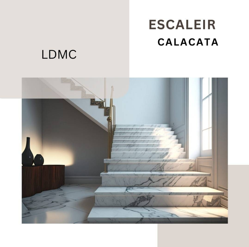 Calacatta marble staircase by LDMC